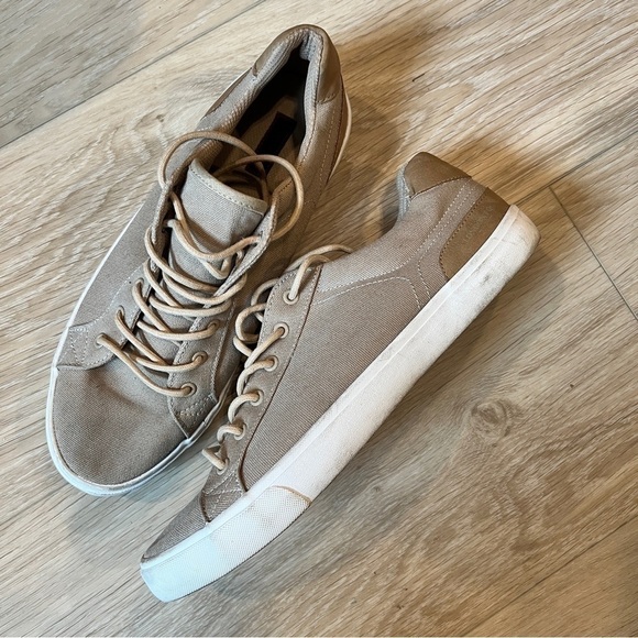 London Fog Bayswater Taupe Canvas Water Repellent Sneaker Men's 13 - Picture 5 of 9